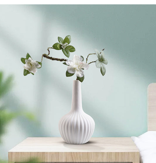 Home Decoration Ceramic Vase Dried Flower Arrangement Vase Starry Sky Minimalist Creative Decoration White Living Room