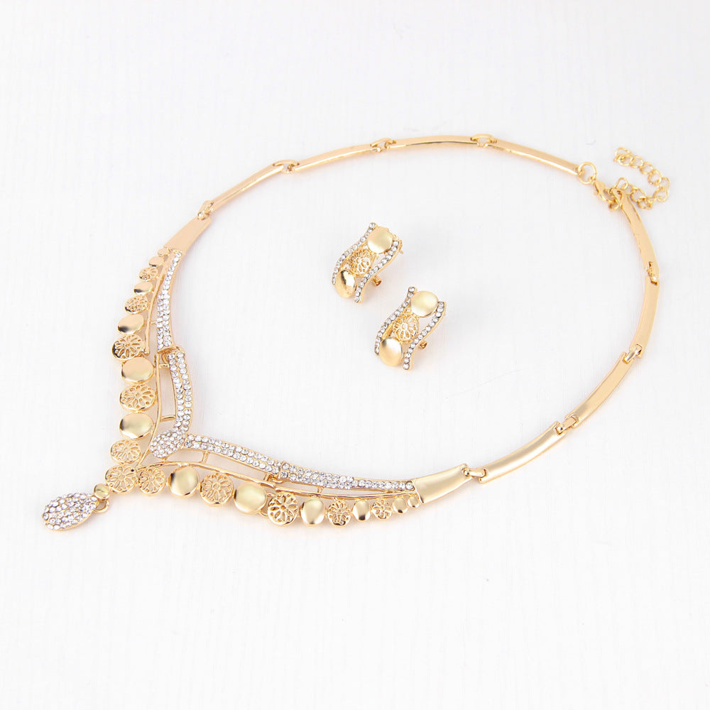 New European And American Exaggerated Jewelry Sets, Women's Bridal Jewelry Four Sets - FLIPSTYLEZLLC