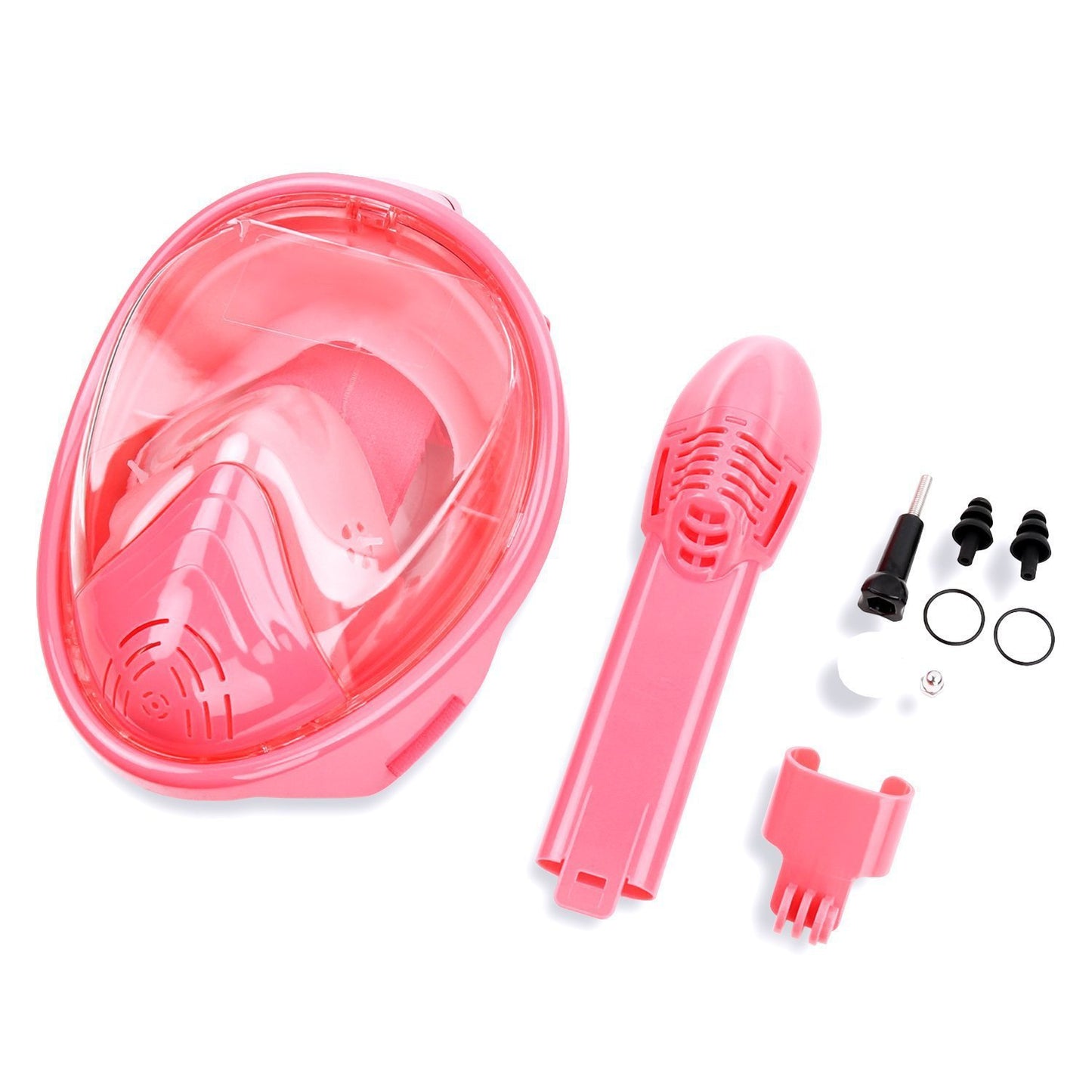 Anti Fog Snorkeling Full Face Mask Silicone Full Dry Diving Goggles With Camera