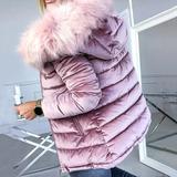 Ladies winter velvet coat faction overcomes