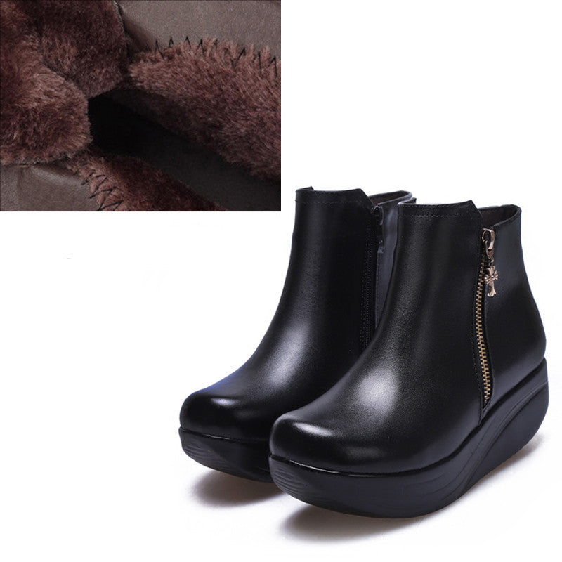 Plus size women's shoes short tube women's boots