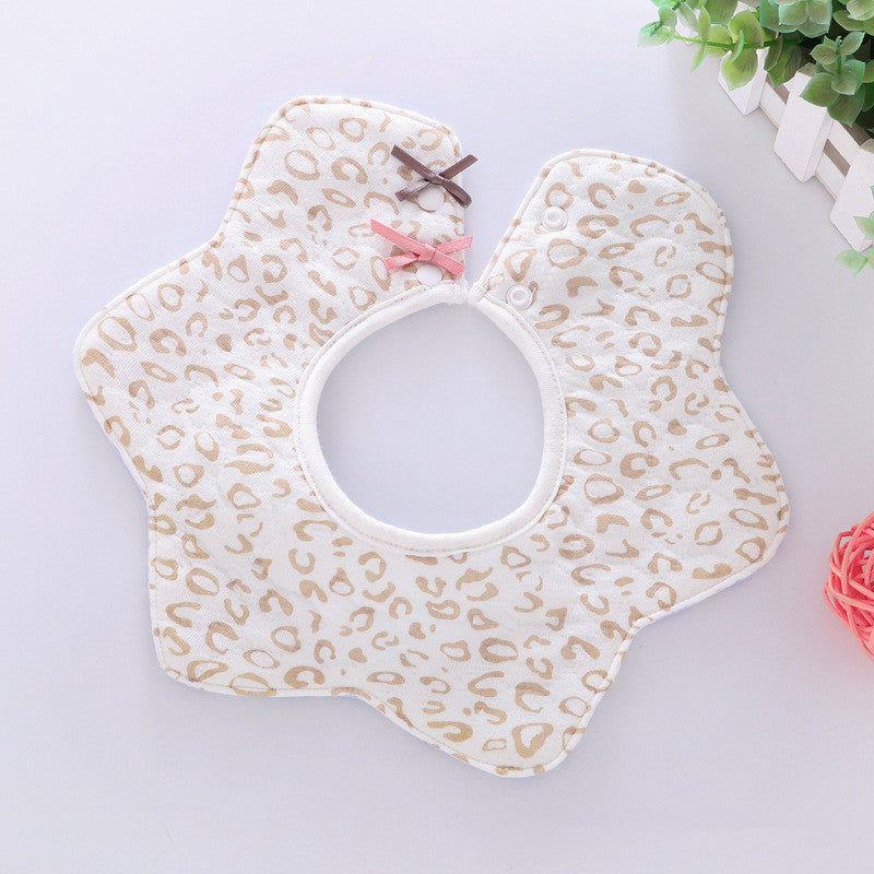 360° rotating flower waterproof saliva towel