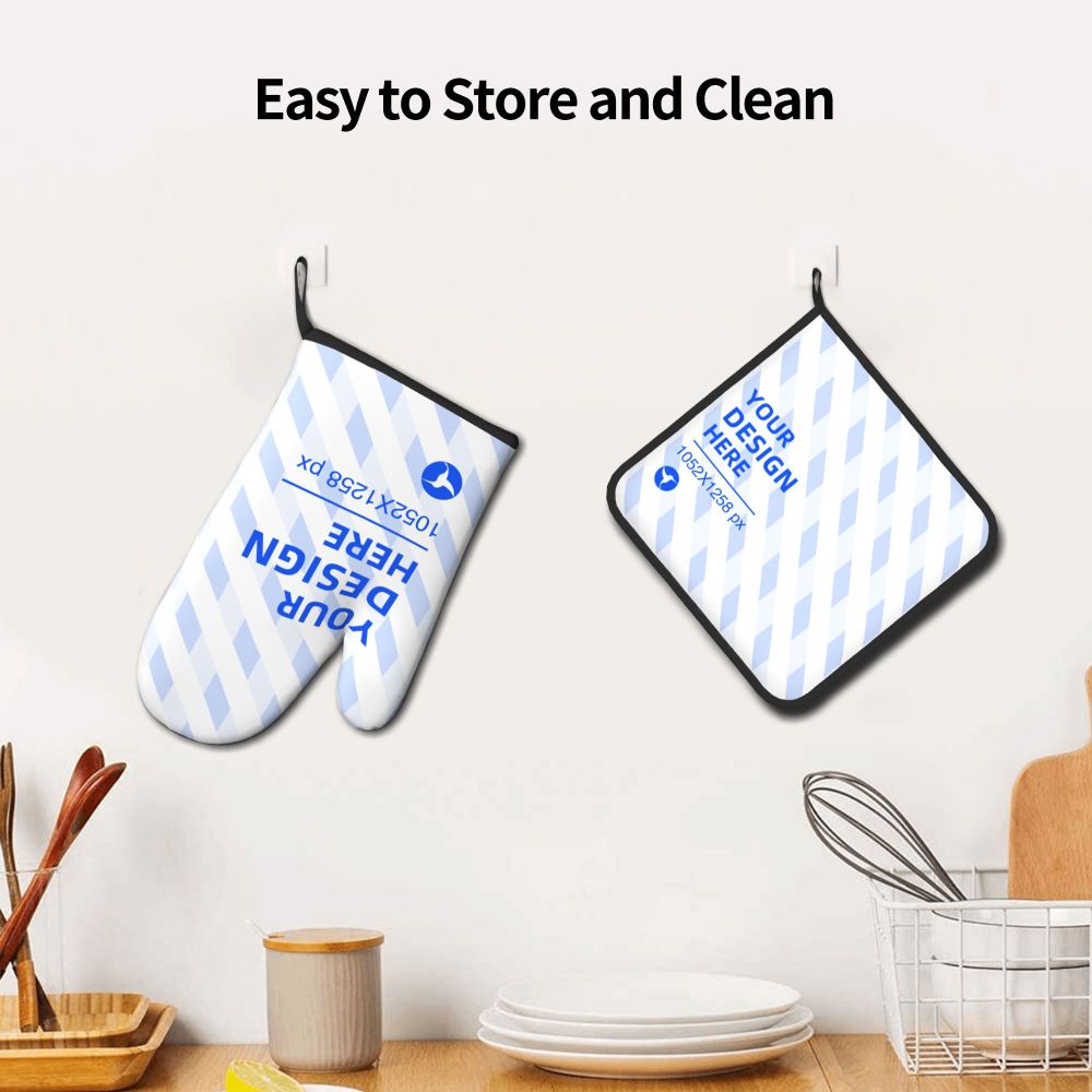 Create Your Own Kitchen Baking Insulation Gloves Pot Holder Two-Piece Set
