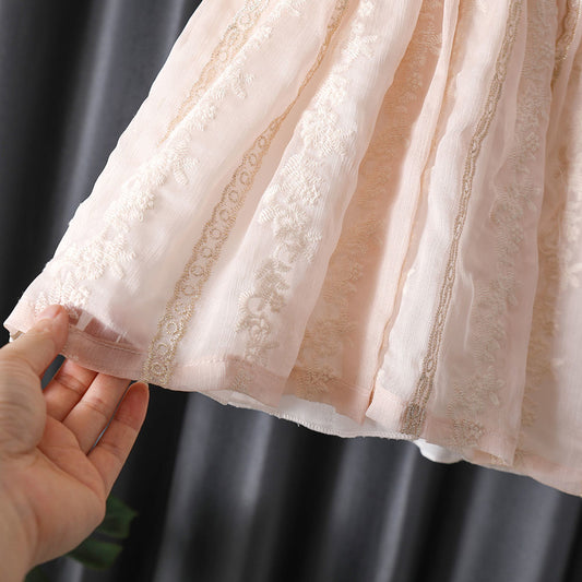 Children's Western Style Dress Girl Baby Princess Princess Puff Sleeves