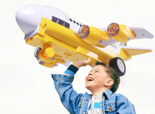 Children's Music Story Simulation Track Inertia Toy Aircraft Storage Passenger Plane Police Fire Rescue Baby Boy Toy Car