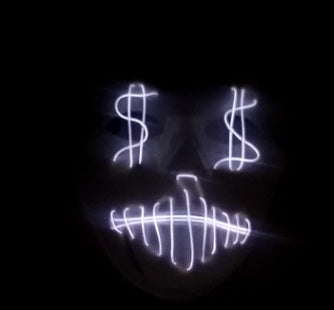 LED US dollar party mask