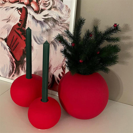 Light Luxury Round Ceramic Living Room Tabletop Vase Decoration Ornaments