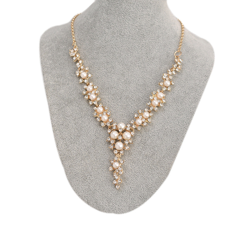 Quick Selling, Explosion Proof, Bridal Jewelry, Alloy Suit, Jewelry, Diamond, Pearl Necklace, Earring, Japan And Korea Jewelry Wholesale - FLIPSTYLEZLLC