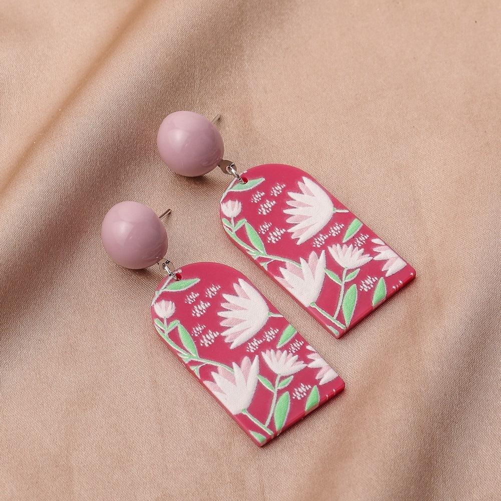 3d Printing Plant Flowers And Animals Doodle Earrings