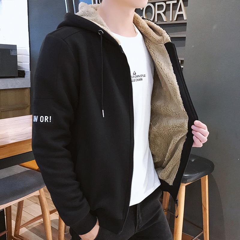 Hooded cardigan top plus size warm jacket