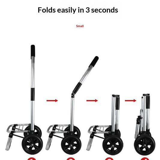 Portable Foldable Home Aluminum Shopping Cart