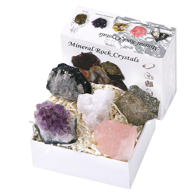 Natural crystal ore mineral gift box