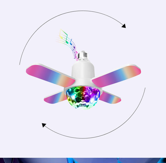 Mini four-leaf Bluetooth starry sky light Household indoor wireless Bluetooth plus white light colorful stage music atmosphere l