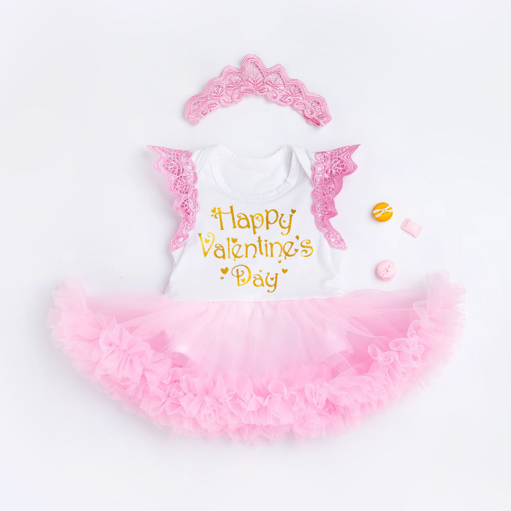 Children's dress crown sleeveless dress 0-2 full moon