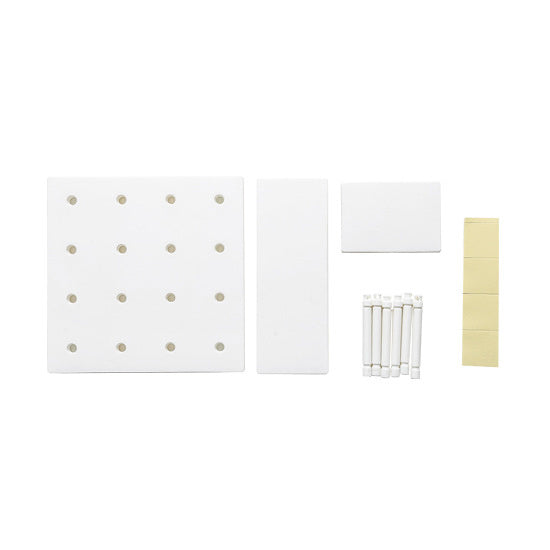 Simple wall-mounted plastic hole plate storage rack