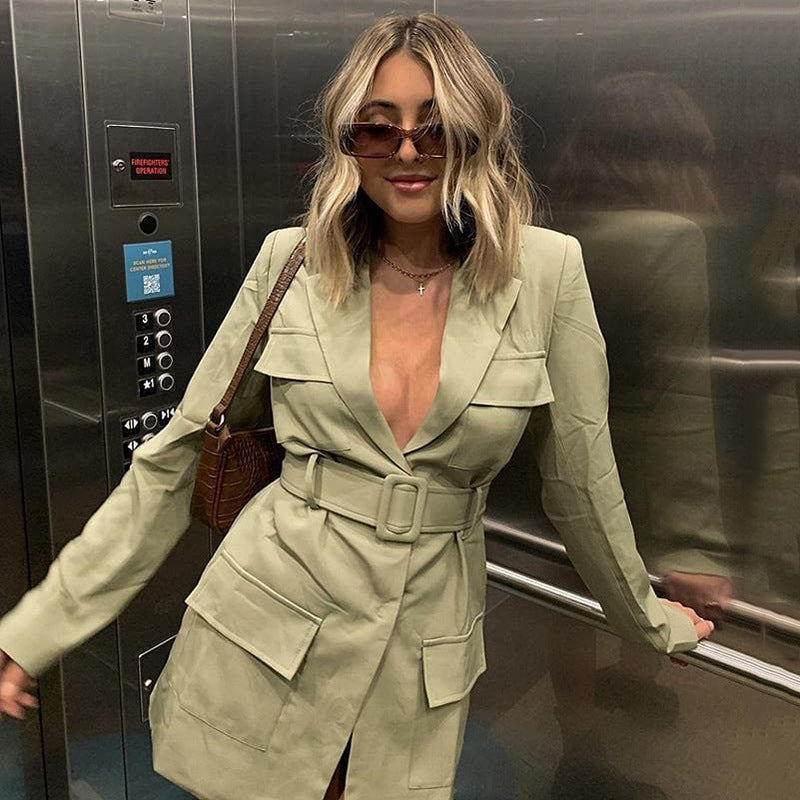 Lapel Long Sleeve Plus Size Fashion Jacket