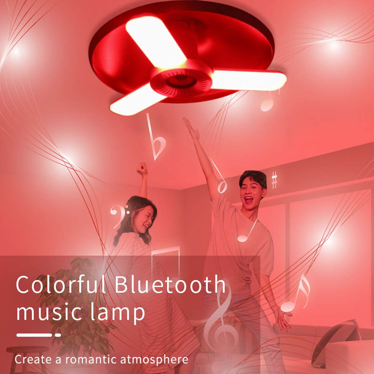 RGB three leaf folding Bluetooth music lamp - FLIPSTYLEZLLC