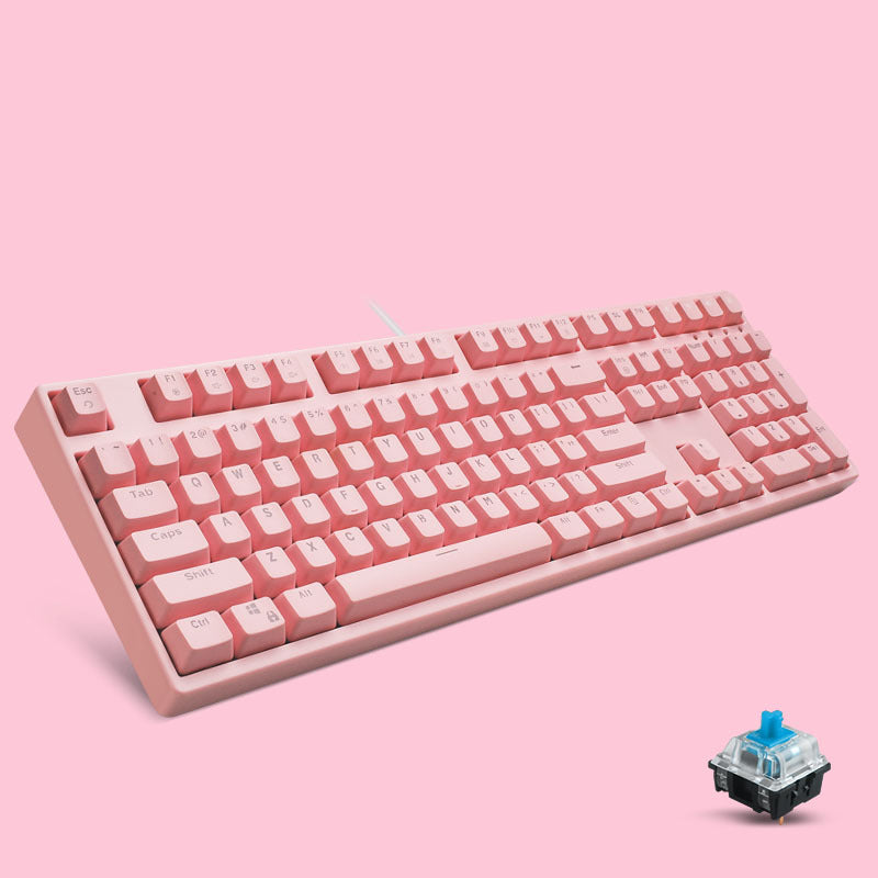 Mechanical Keyboard Cute Girl Desktop Computer