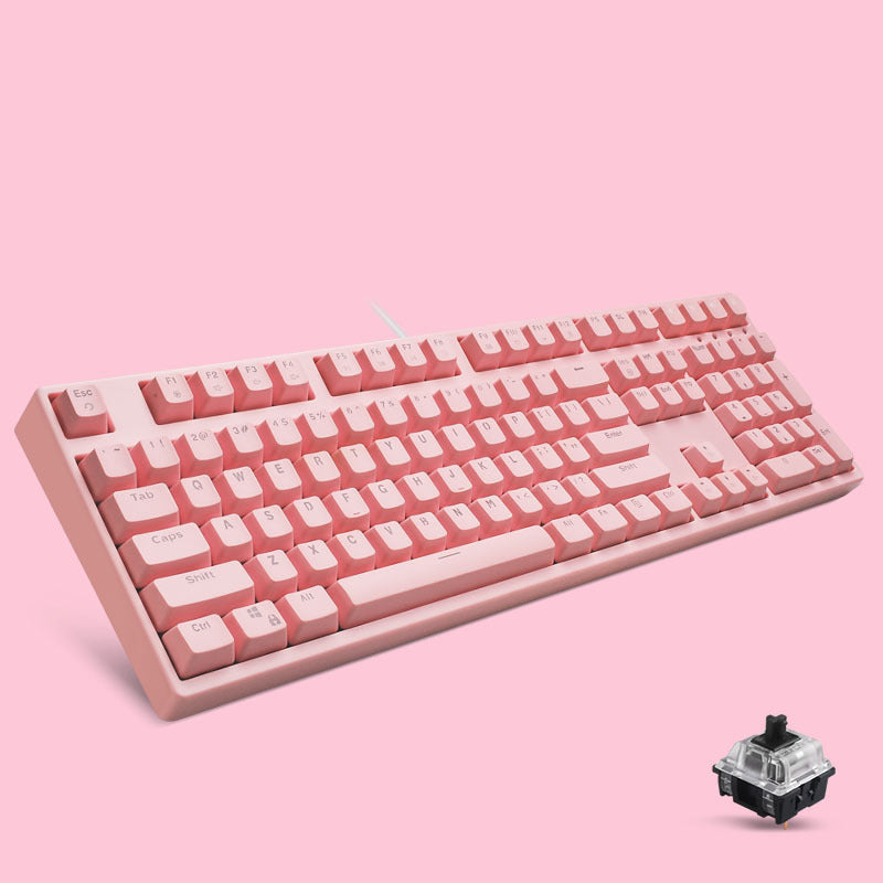 Mechanical Keyboard Cute Girl Desktop Computer