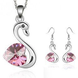 Crystal Love Swan Jewelry Set - FLIPSTYLEZLLC