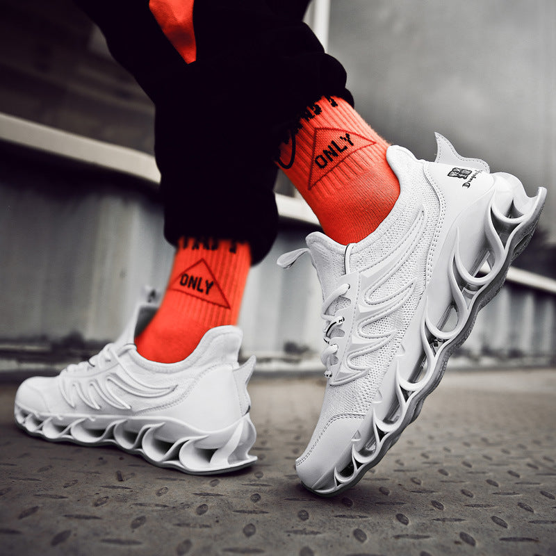 Shock-absorbing running shoes