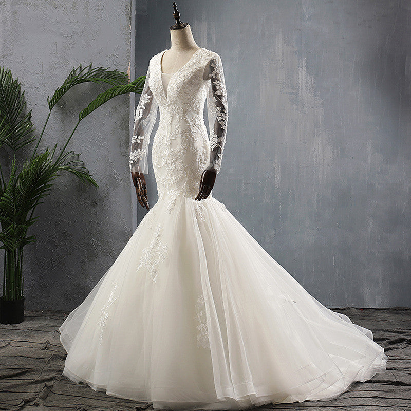 Wedding Dress Trailing Is Thin And Slim French Mermaid Skirt