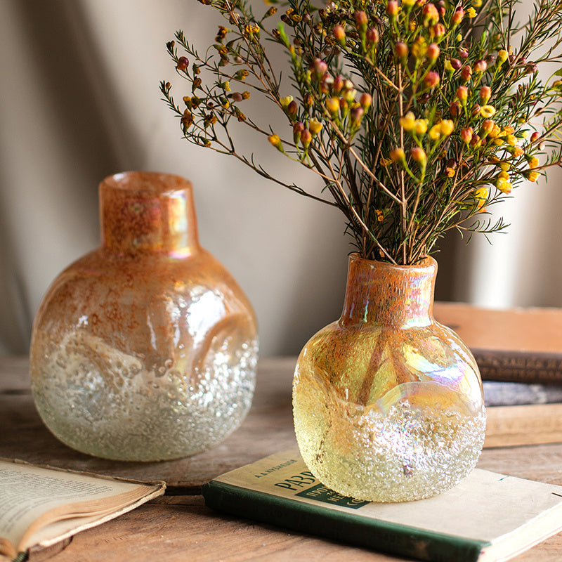 Handmade Art Bubble Glass Vase Decorative Ornaments