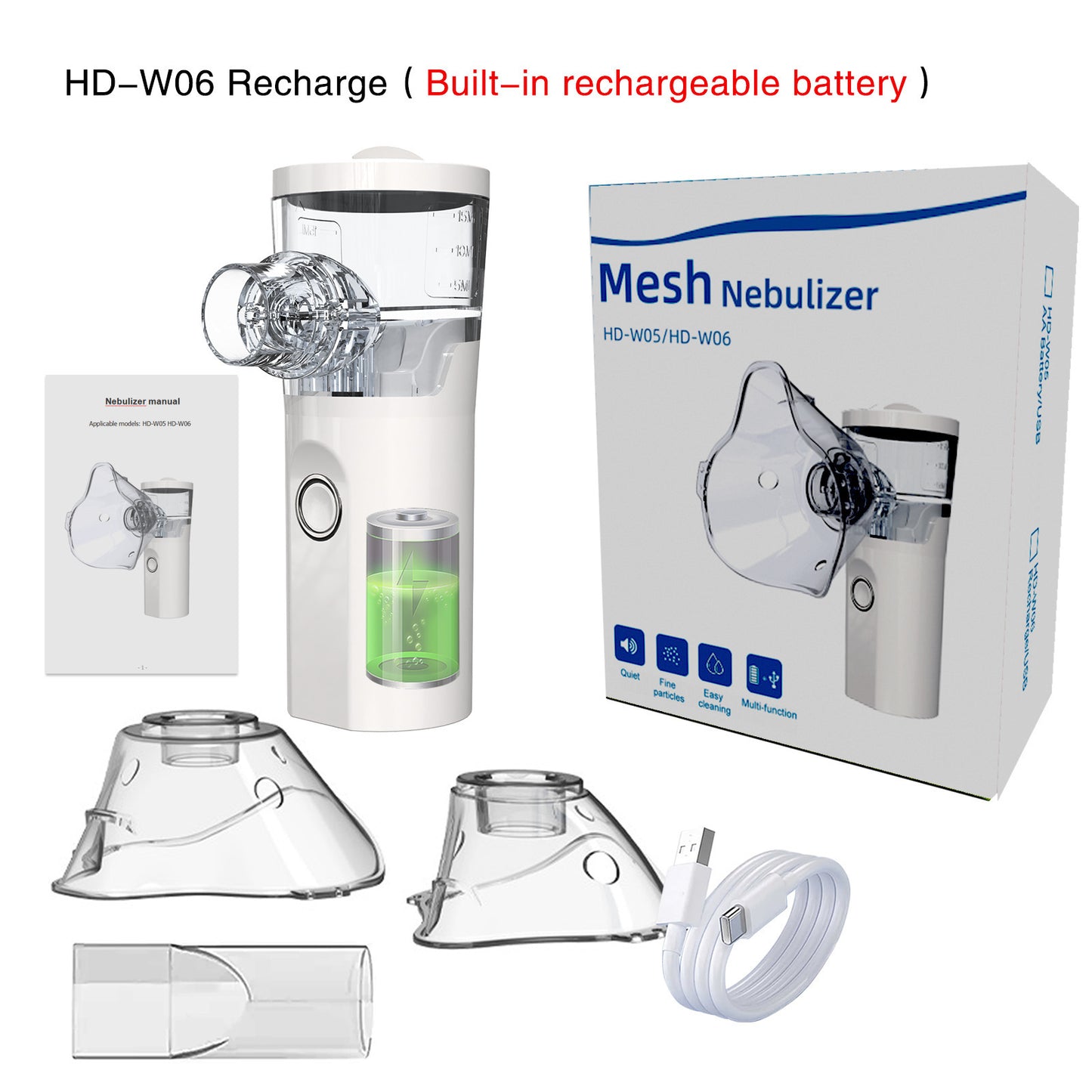 Handheld Microgrid Nebulizer Rechargeable