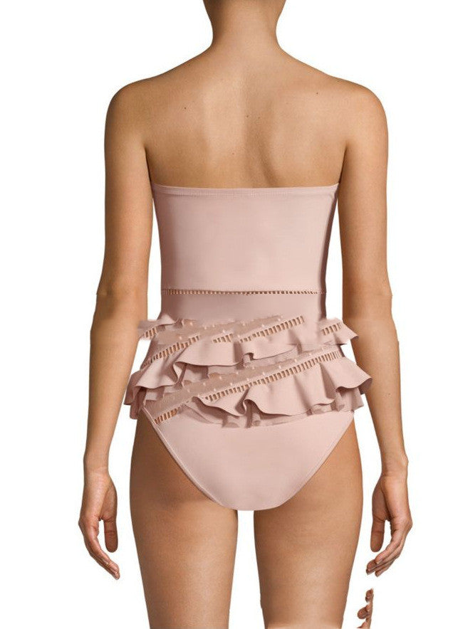 Cute One-piece Lace Covers The Belly And Looks Thin Swimsuit