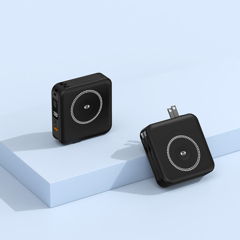 Wireless Five-in-one Double-wire Wall Charger With Plug Portable Power Source