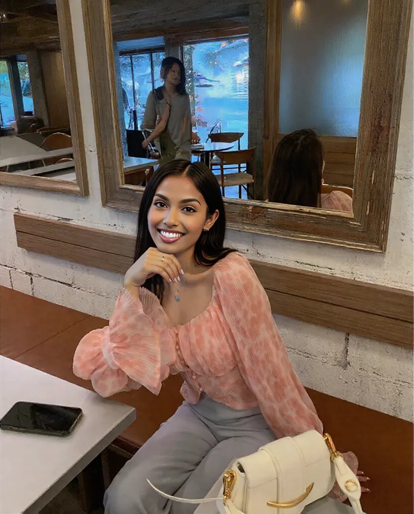 Women's Plus Size Flared Sleeve Off Shoulder Pleated Chiffon Shirt