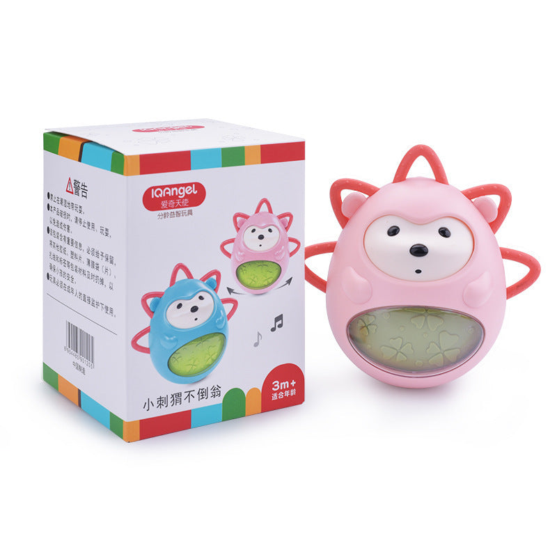 Music tumbler baby hand rolling interactive hedgehog toy