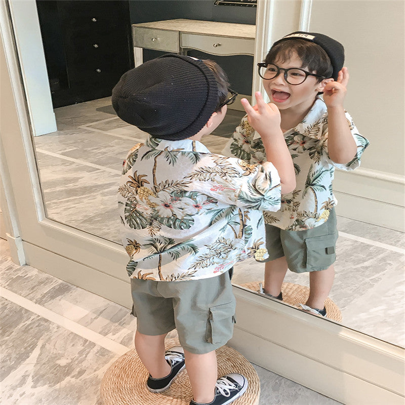 baby''s handsome flower shirt