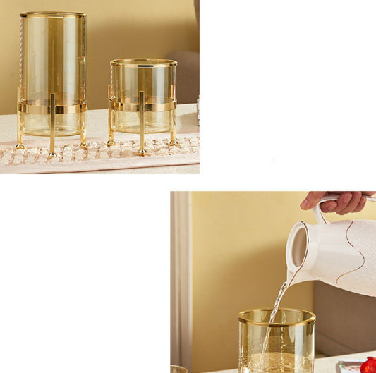 Simple Flower Arrangement Transparent Hardware Glass Vase