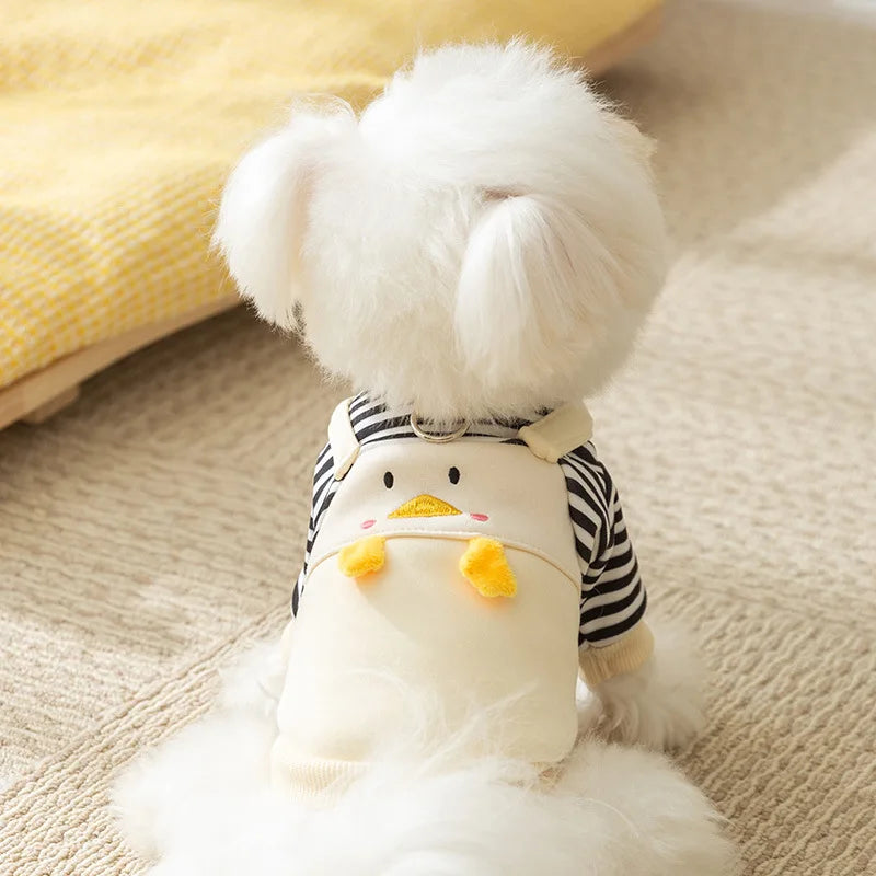 New Autumn And Winter Korean-style Cute Cartoon Dog, Small And Medium-sized Dog Bear Hoodie, Cat Teddy Pet Dog Clothes