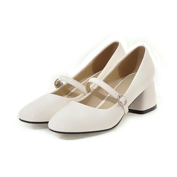 Women's Square Toe Medium Heel Plus Size Shoes