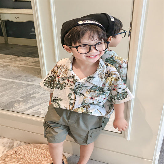 baby''s handsome flower shirt