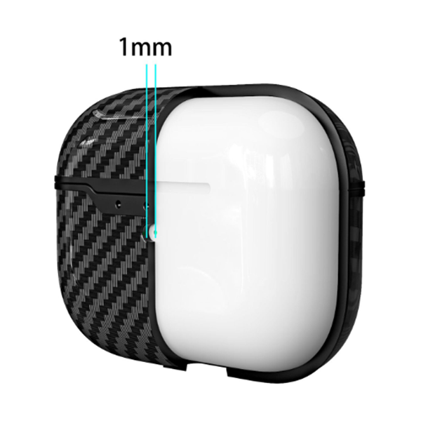 Compatible with Apple, Bluetooth Headset Case Carbon Fiber Pattern Drop