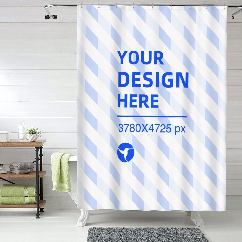 Create Your Own 60x72in Waterproof Quick Dry Bathroom Shower Curtain