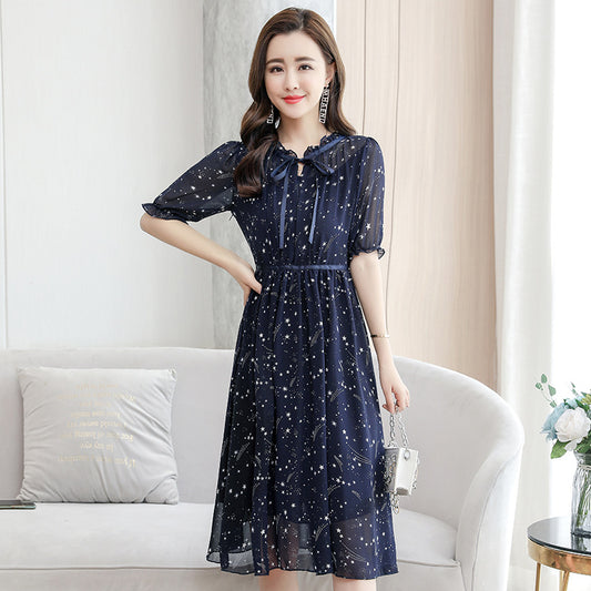 Women's Temperament Thin Crushed Chiffon Dress