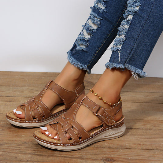 Women's Vintage Plus Size Wedge Sandals