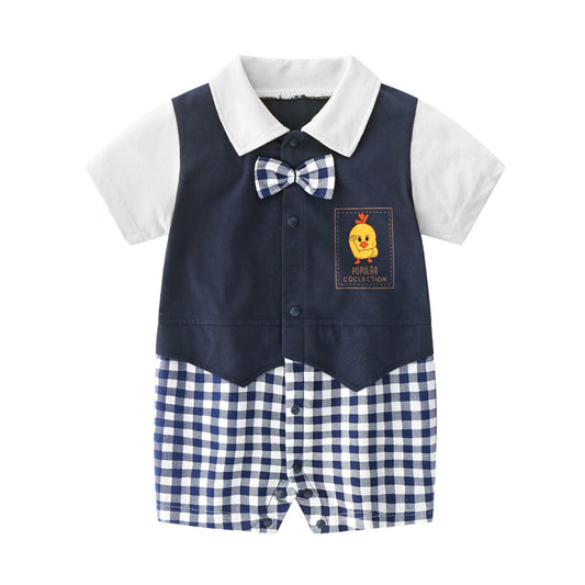 Men's baby onesie gentleman's dress