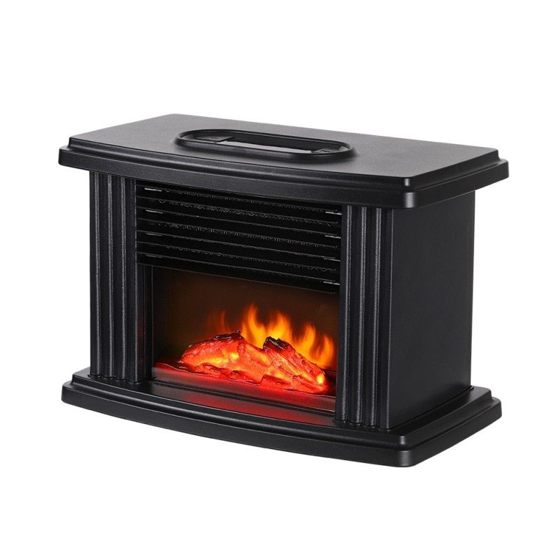 European Style Electric Fireplace Heater LED Flame Effect Stove With Remote Control
