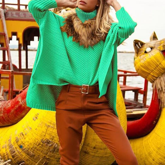 Women's Plus Size Irregular Knitted Sweater Coat