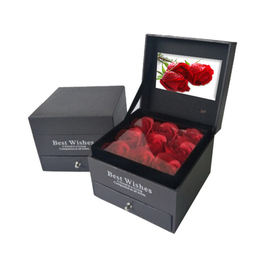 Preserved Flower Gift Box Can Play Video Clips