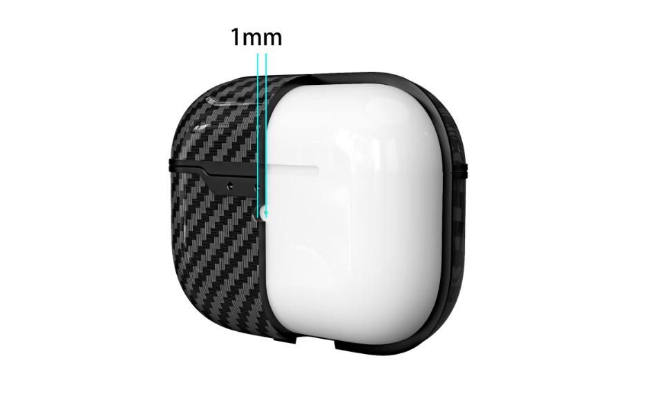 Compatible with Apple, Bluetooth Headset Case Carbon Fiber Pattern Drop