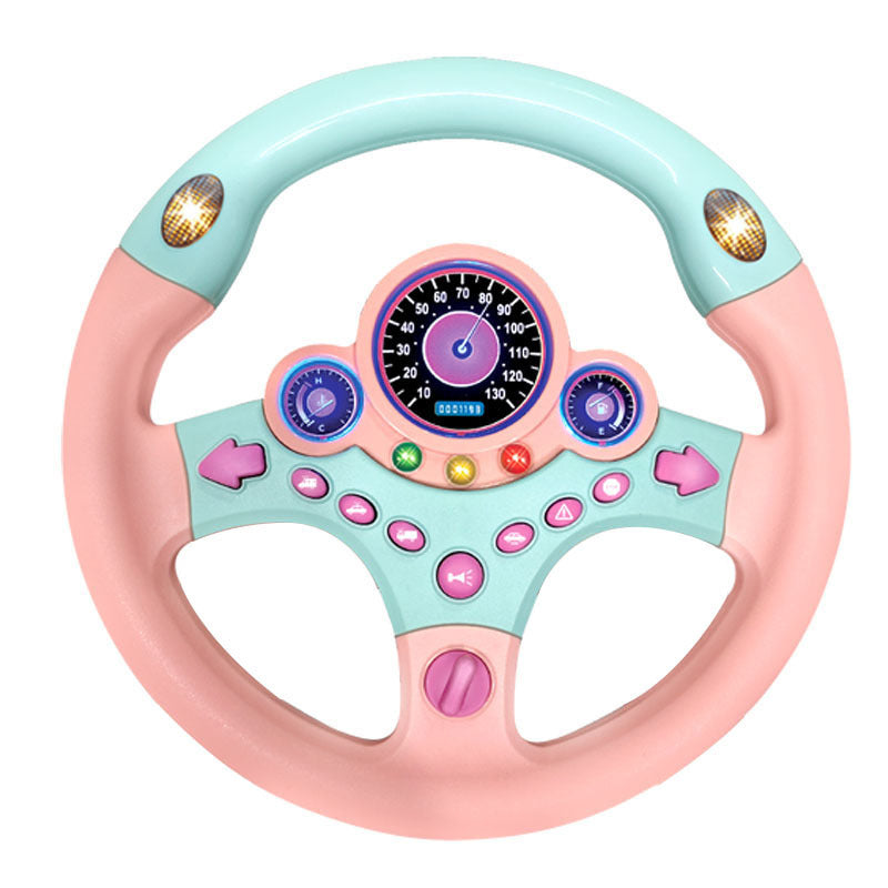 Sound and light toy simulation steering wheel