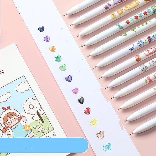 New Twelve-color Hand Account Pen Color Set QTY12