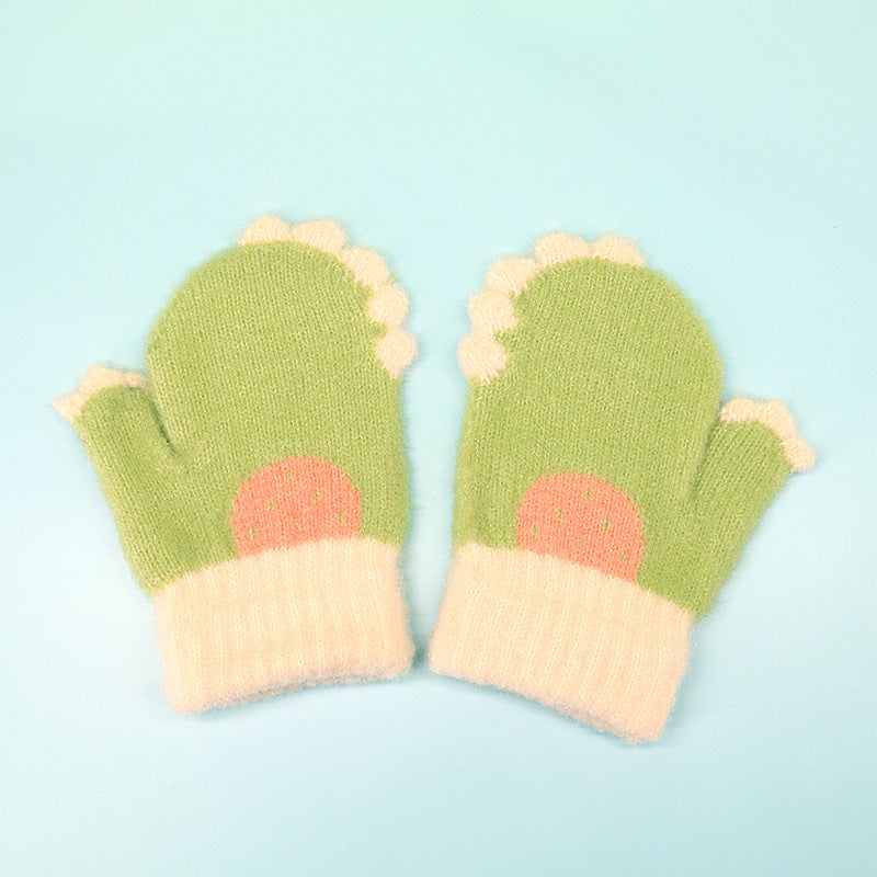 Winter Children's Woolen Gloves For Warmth