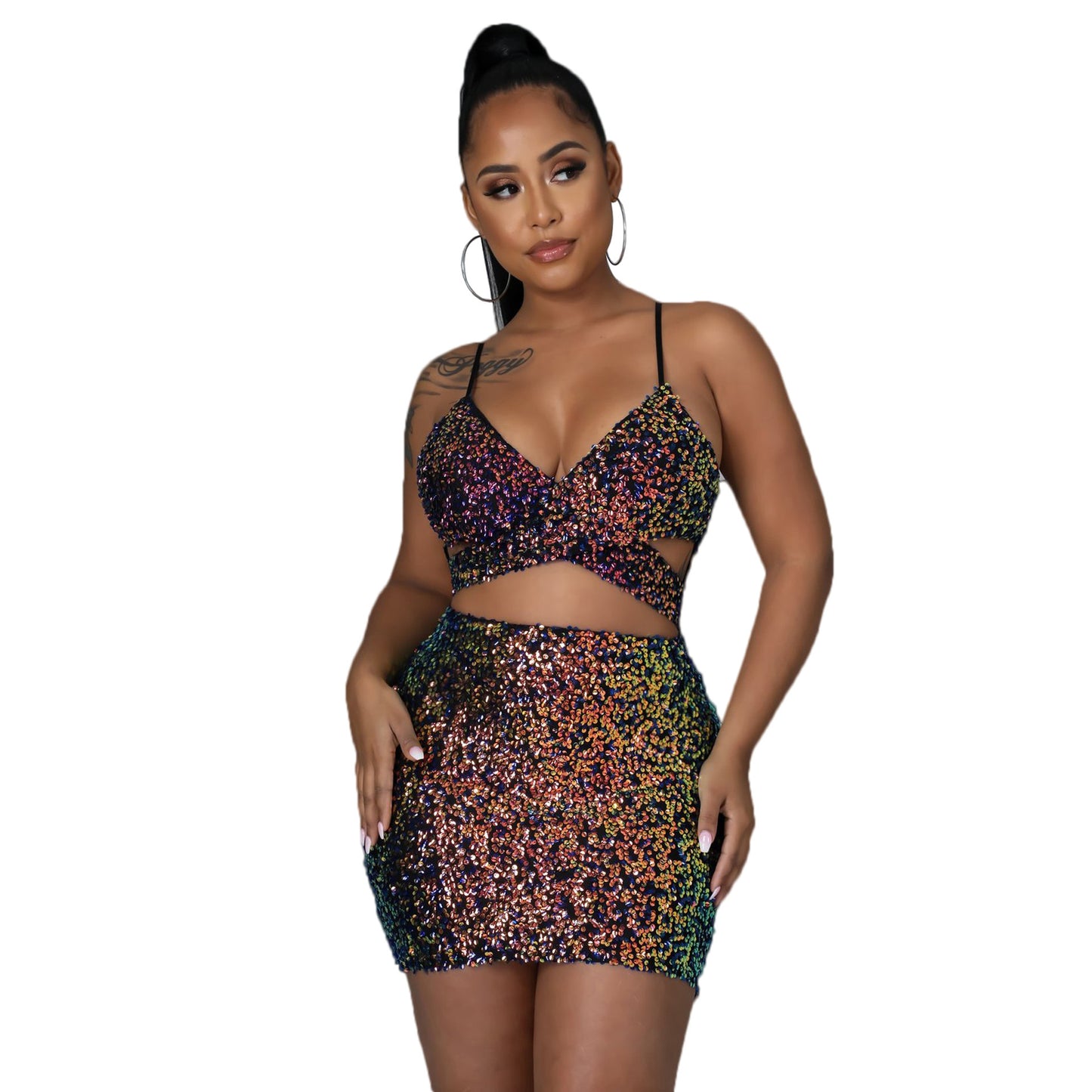 Women's Open-back Hollowed-out Sleeveless Prom Dress